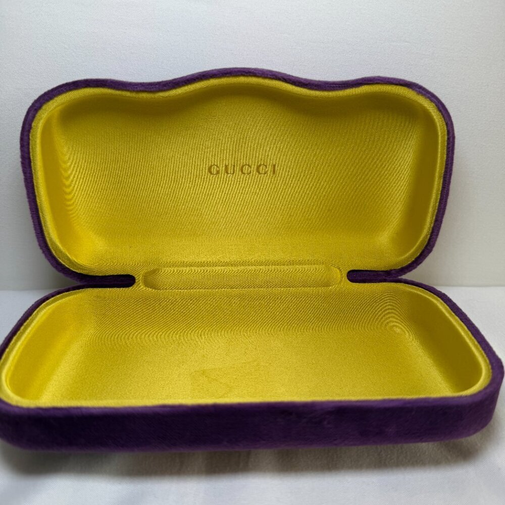 GUCCI Sunglasses Glasses Eyeglass Purple Velvet Clamshell Case - Picture 3 of 9